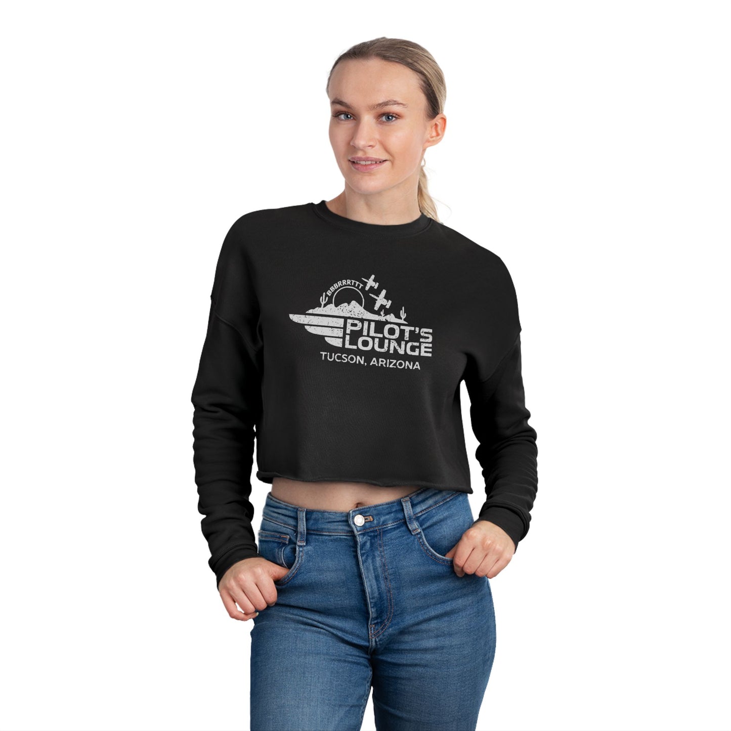 Pilot's Lounge Women's Cropped Sweatshirt