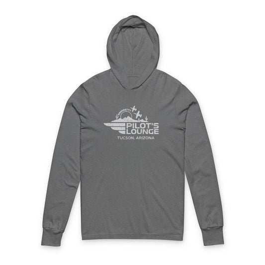 Pilot's Lounge Lightweight Unisex Hooded Long Sleeve Tee