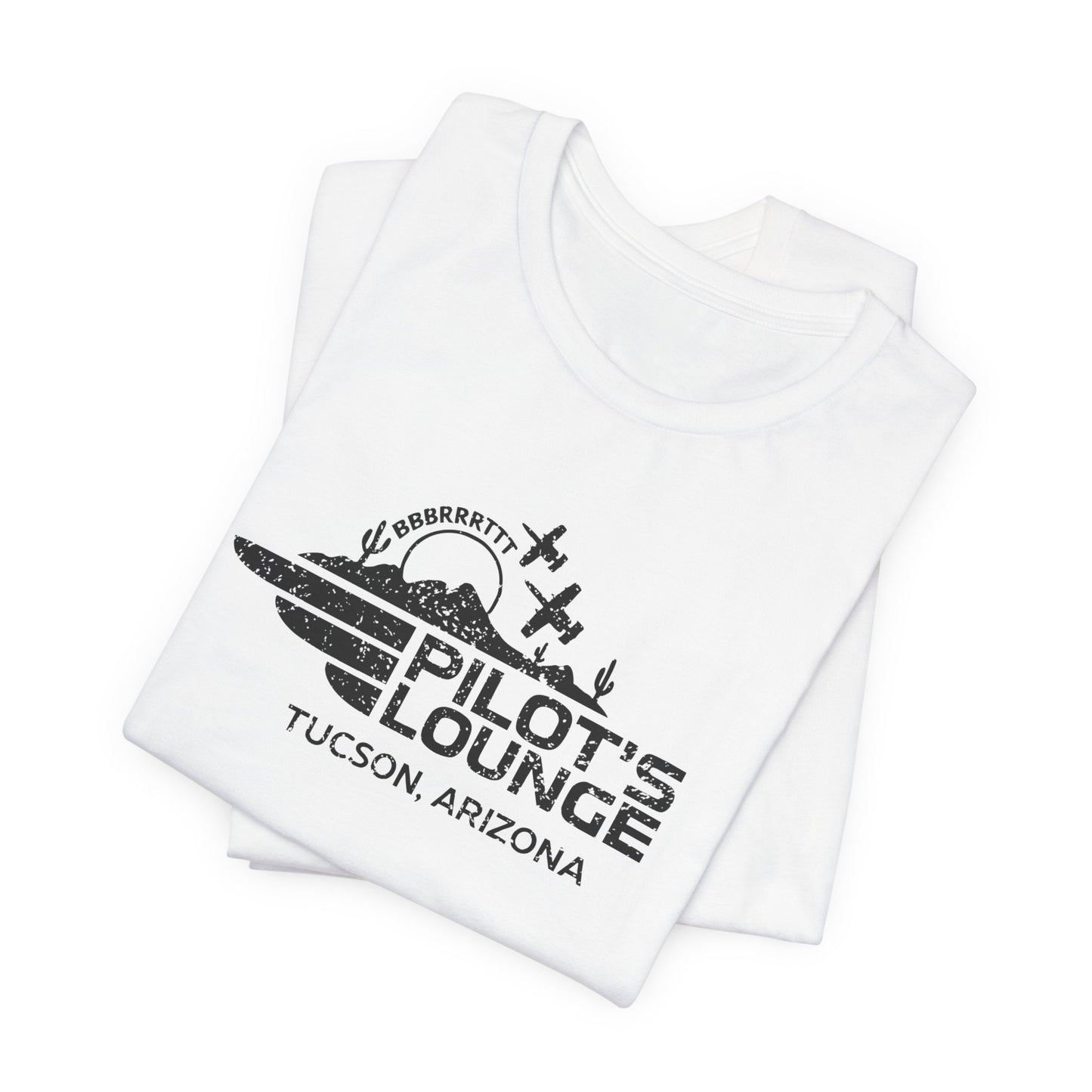 Pilot's Lounge Distressed Logo Tee