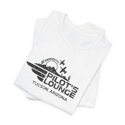 Pilot's Lounge Distressed Logo Tee
