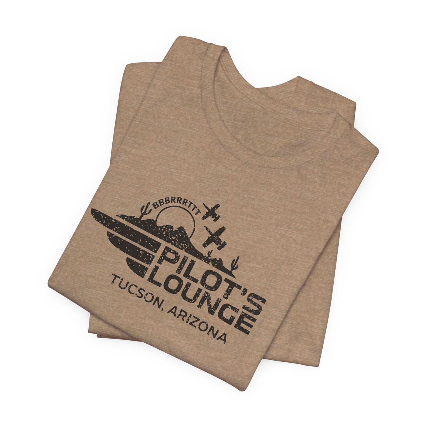 Pilot's Lounge Distressed Logo Tee