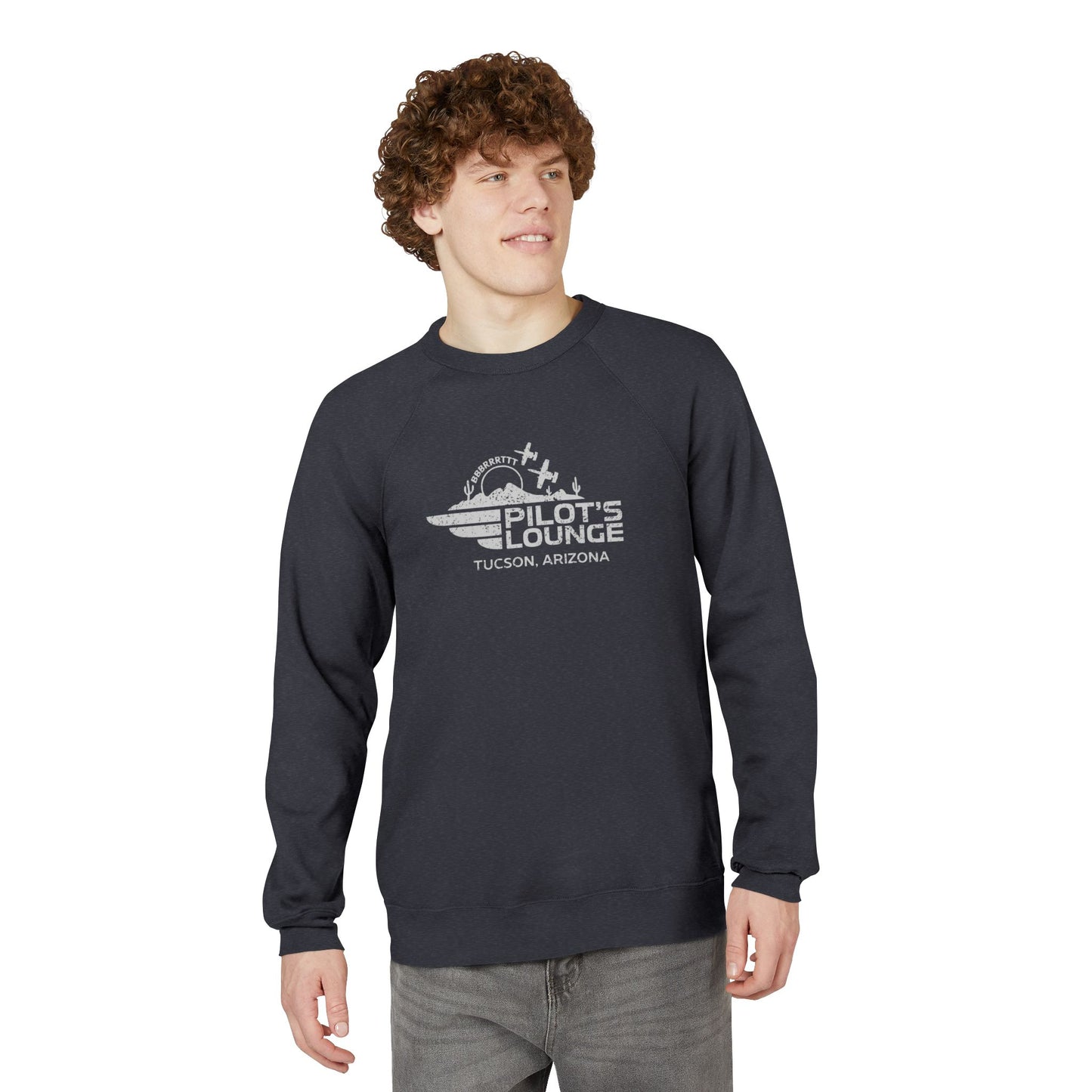 Pilot's Lounge Unisex Sponge Fleece Raglan Sweatshirt