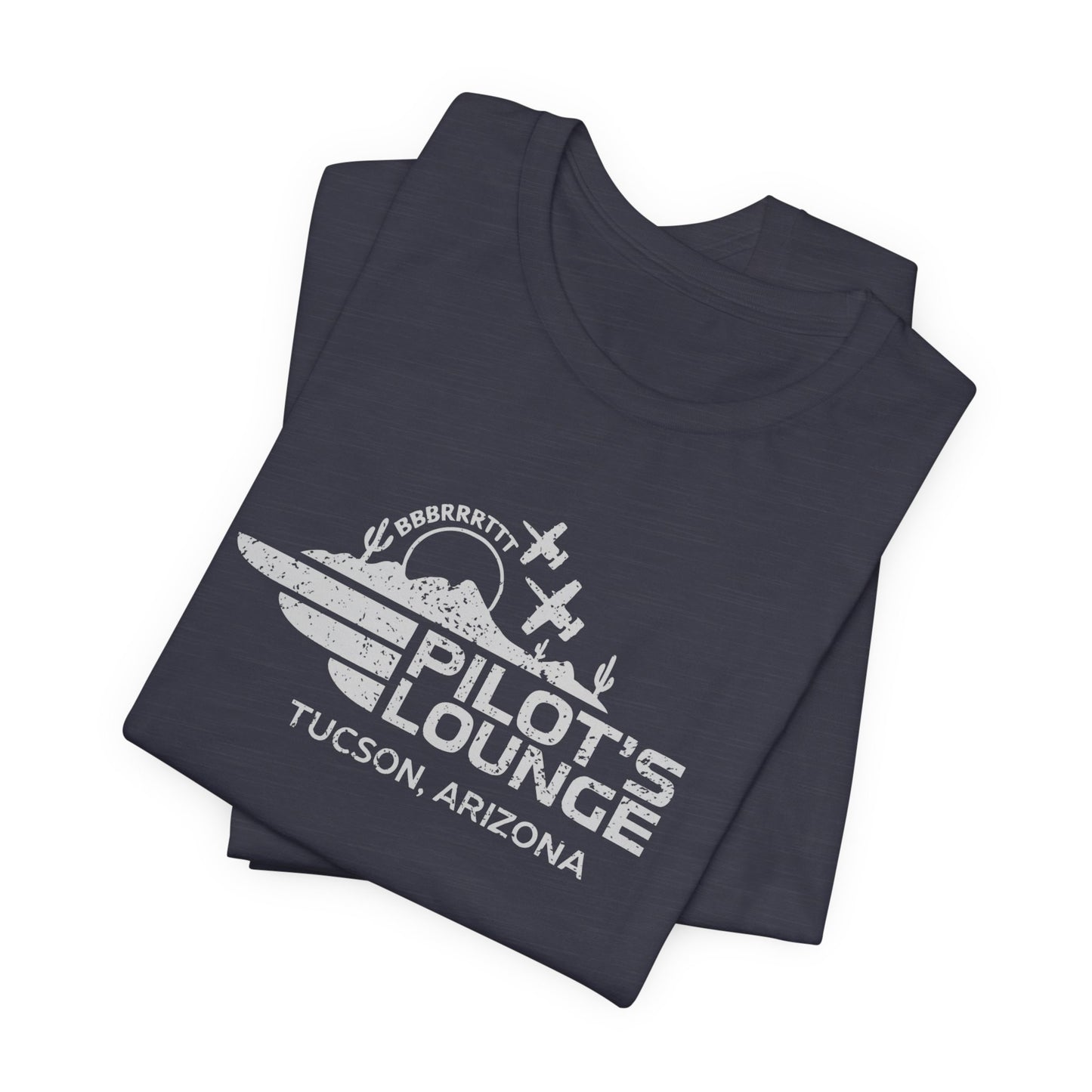 Pilot's Lounge Distressed Logo Tee