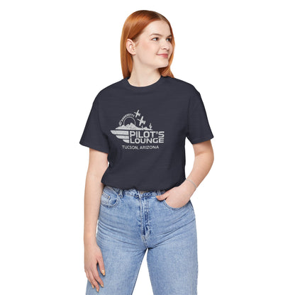 Pilot's Lounge Distressed Logo Tee
