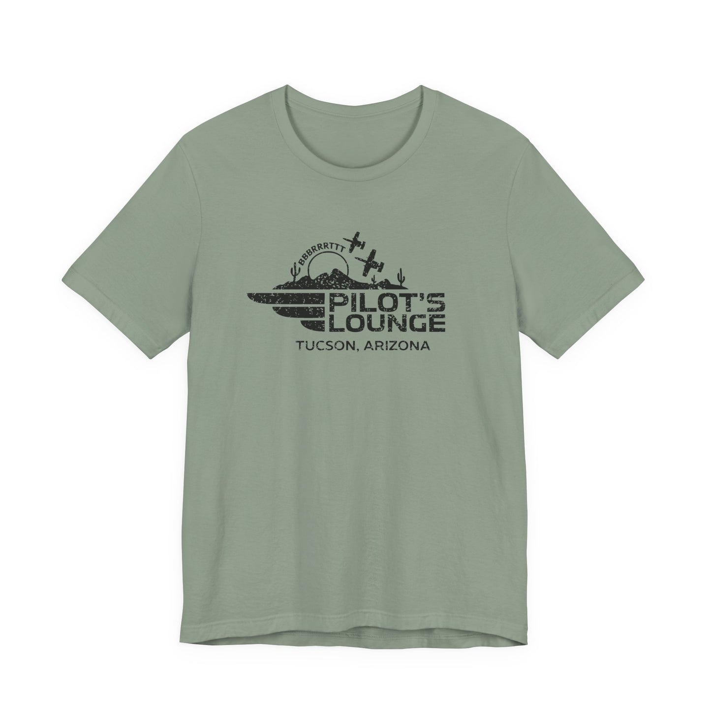 Pilot's Lounge Distressed Logo Tee