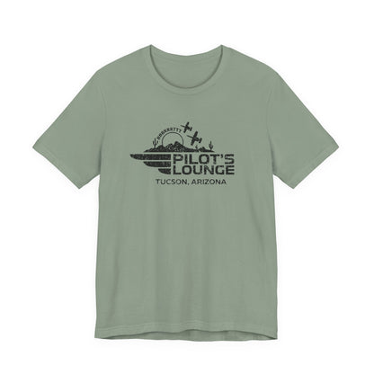 Pilot's Lounge Distressed Logo Tee