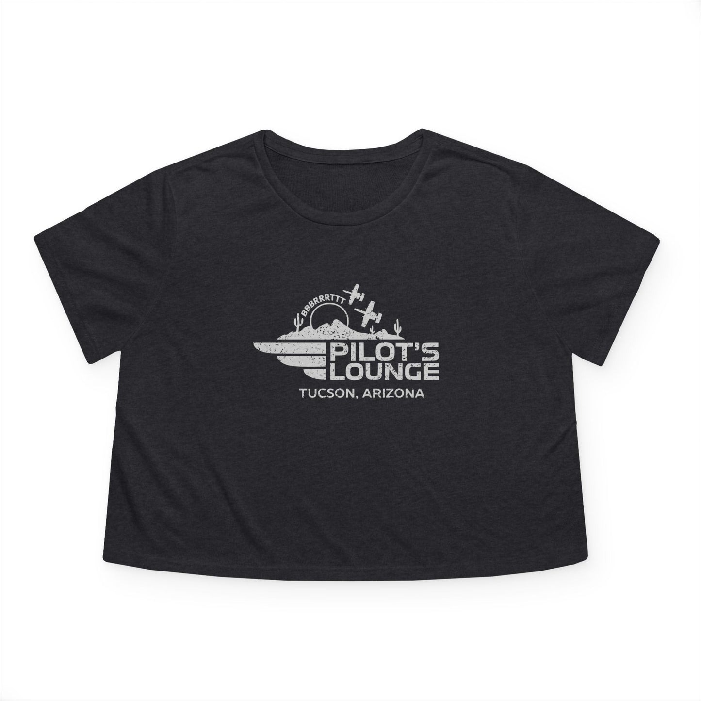 Pilot's Lounge Women's Flowy Cropped Tee