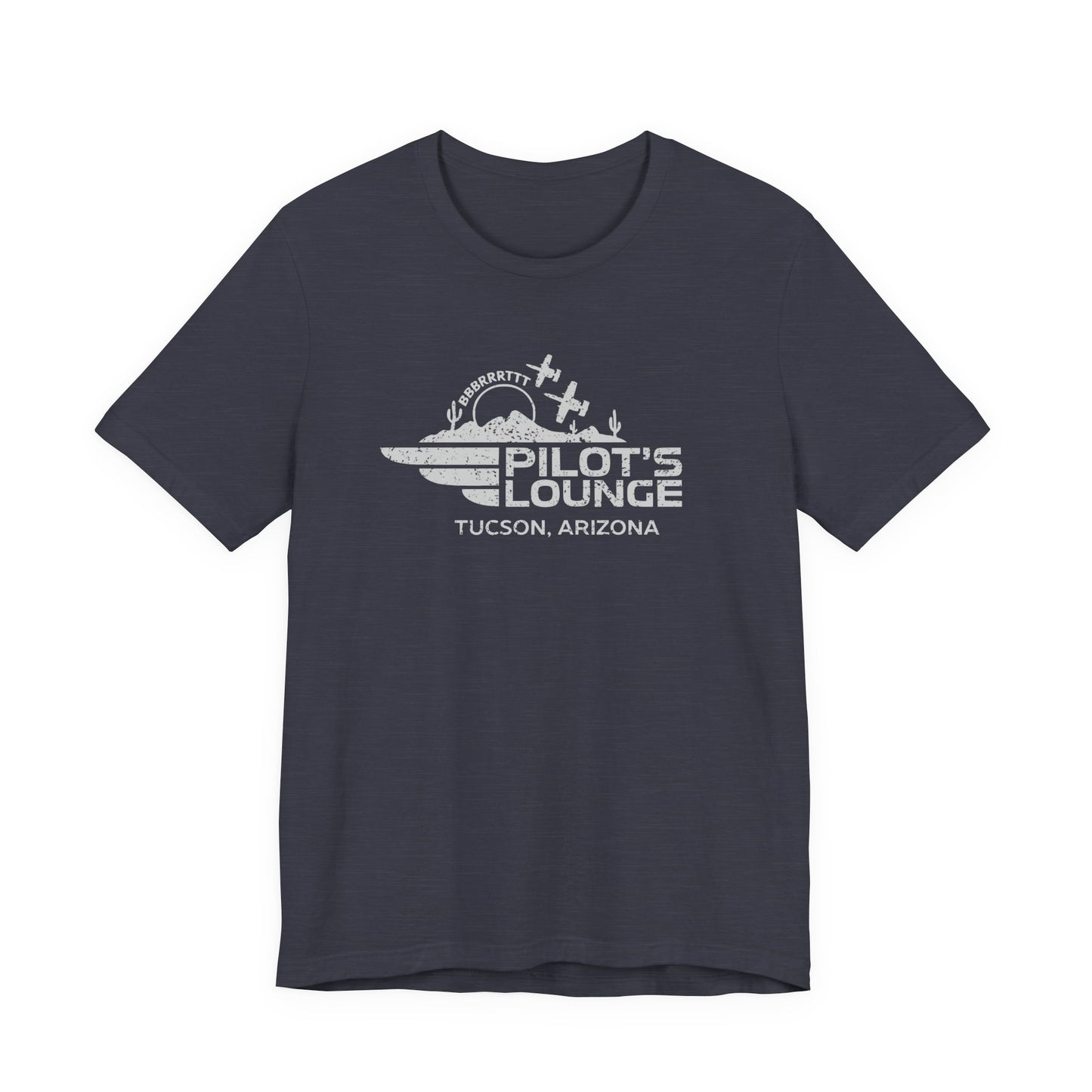 Pilot's Lounge Distressed Logo Tee