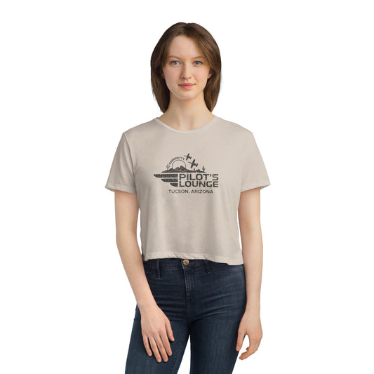 Pilot's Lounge Women's Flowy Cropped Tee
