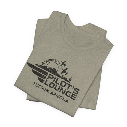 Pilot's Lounge Distressed Logo Tee