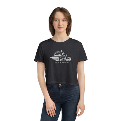 Pilot's Lounge Women's Flowy Cropped Tee