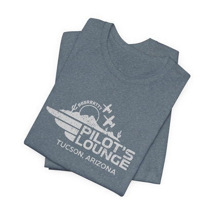 Pilot's Lounge Distressed Logo Tee