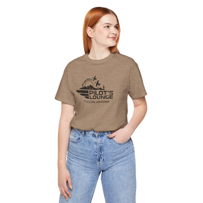 Pilot's Lounge Distressed Logo Tee