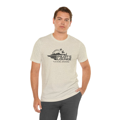 Pilot's Lounge Distressed Logo Tee