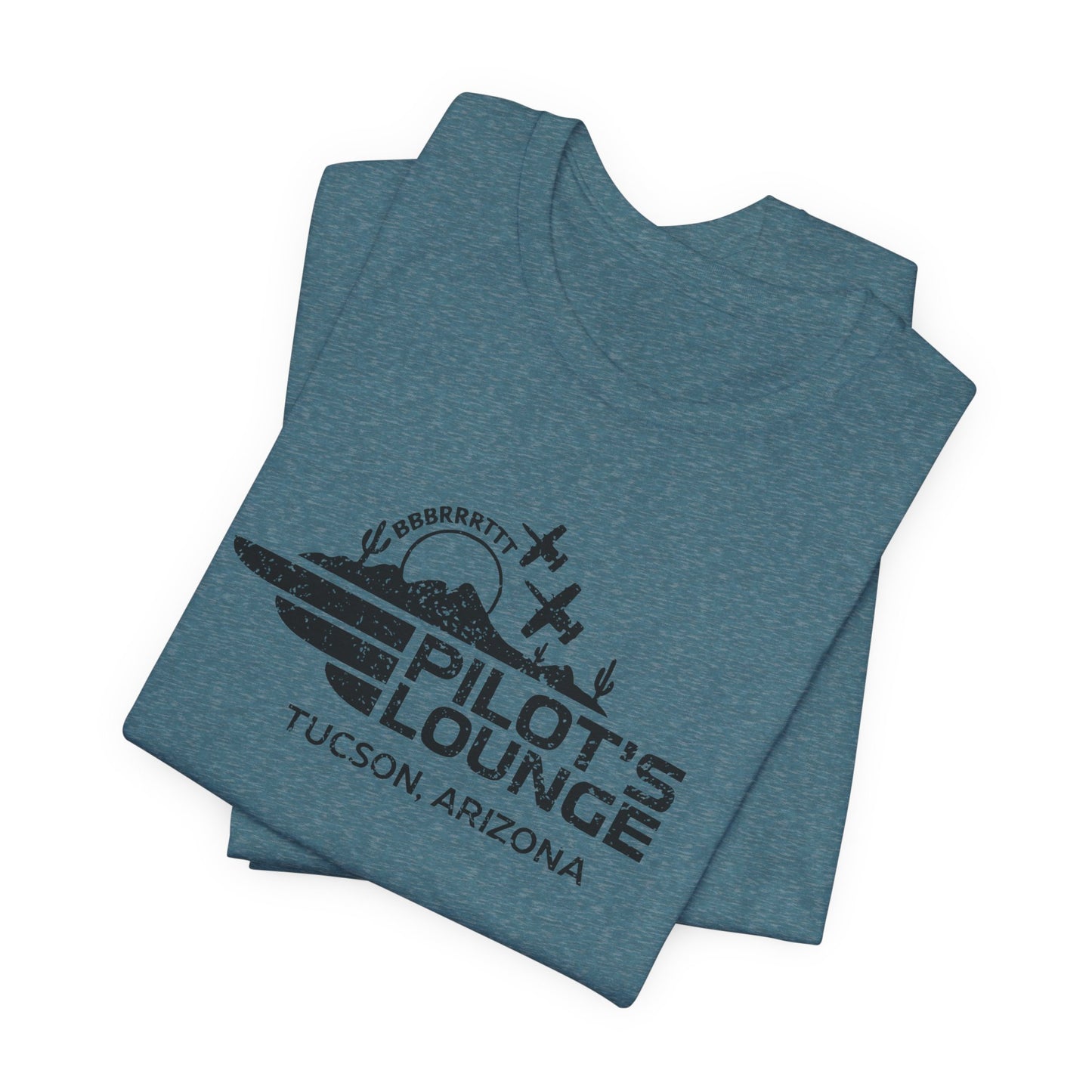 Pilot's Lounge Distressed Logo Tee