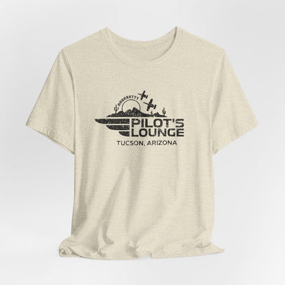 Pilot's Lounge Distressed Logo Tee