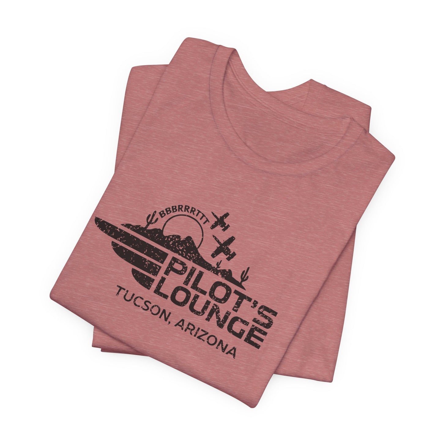 Pilot's Lounge Distressed Logo Tee