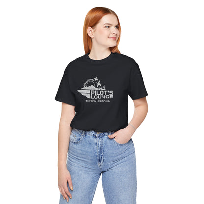 Pilot's Lounge Distressed Logo Tee