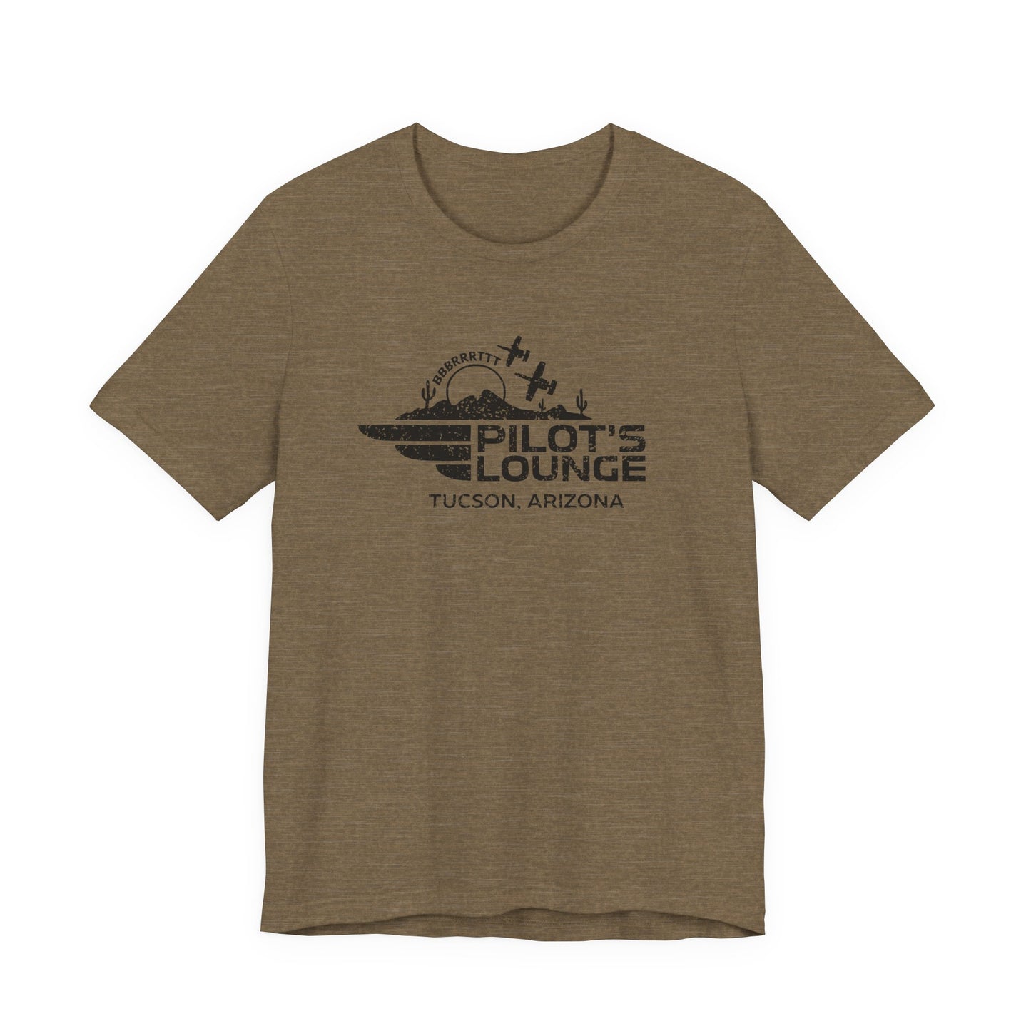 Pilot's Lounge Distressed Logo Tee