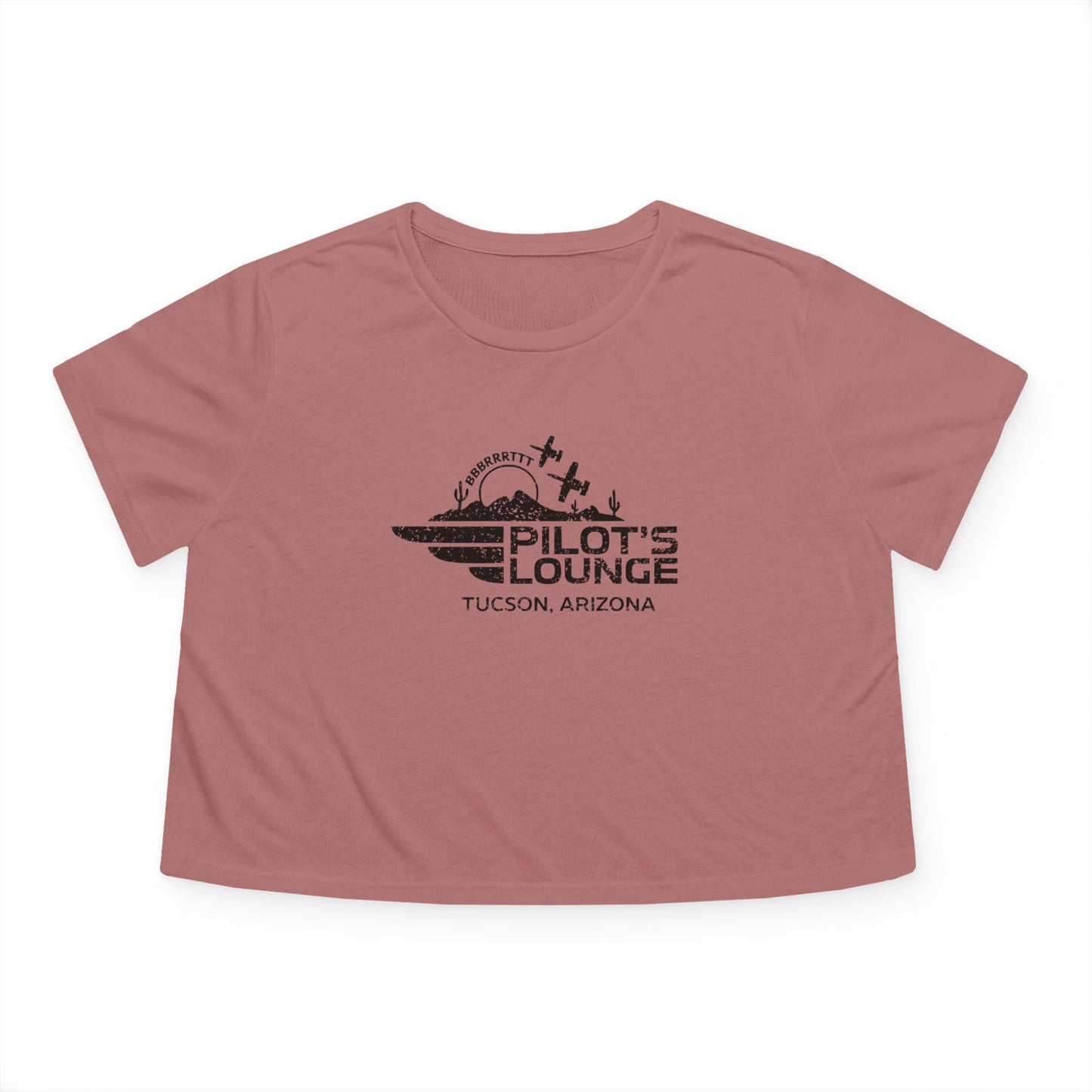 Pilot's Lounge Women's Flowy Cropped Tee
