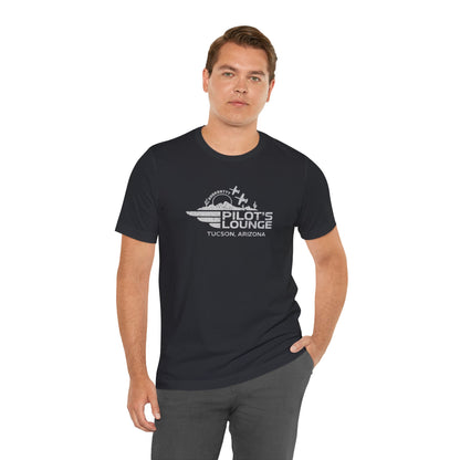 Pilot's Lounge Distressed Logo Tee