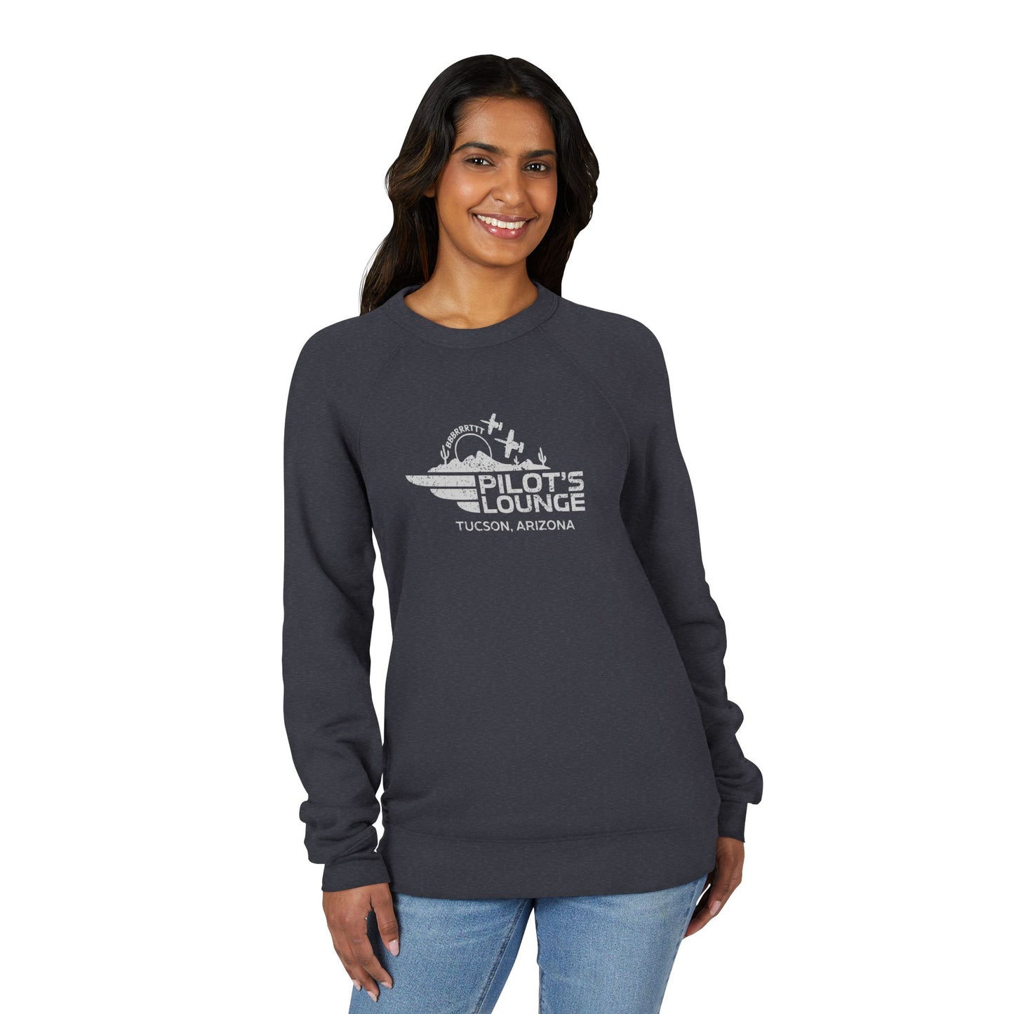 Pilot's Lounge Unisex Sponge Fleece Raglan Sweatshirt
