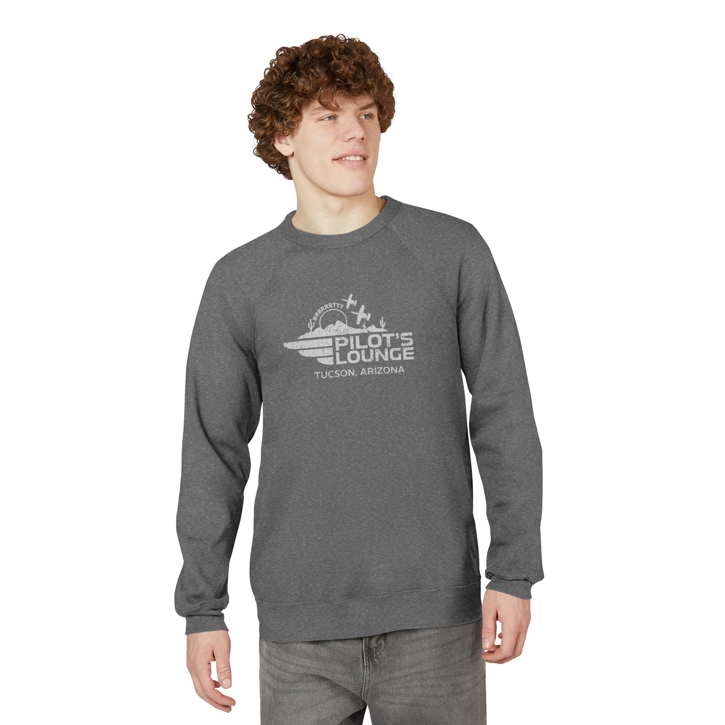 Pilot's Lounge Unisex Sponge Fleece Raglan Sweatshirt