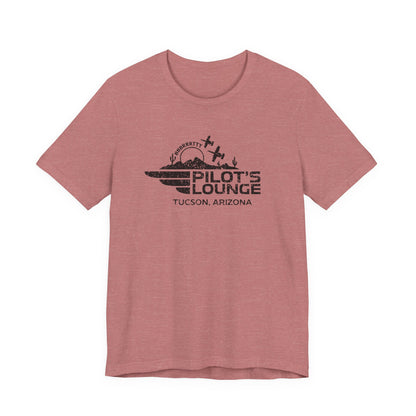 Pilot's Lounge Distressed Logo Tee