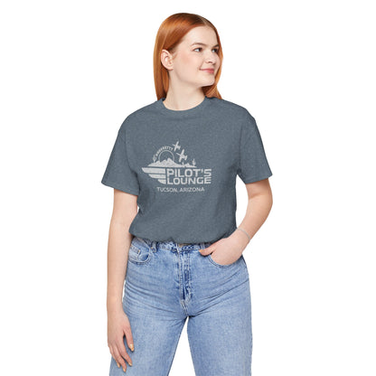 Pilot's Lounge Distressed Logo Tee