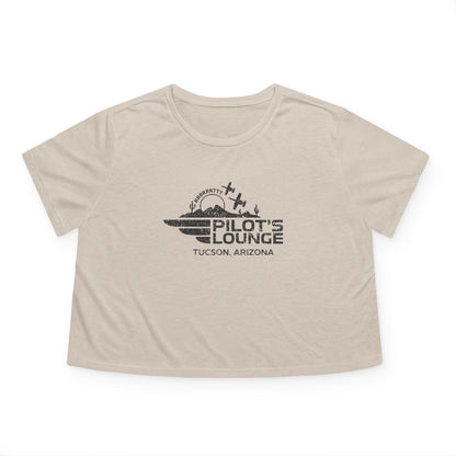 Pilot's Lounge Women's Flowy Cropped Tee