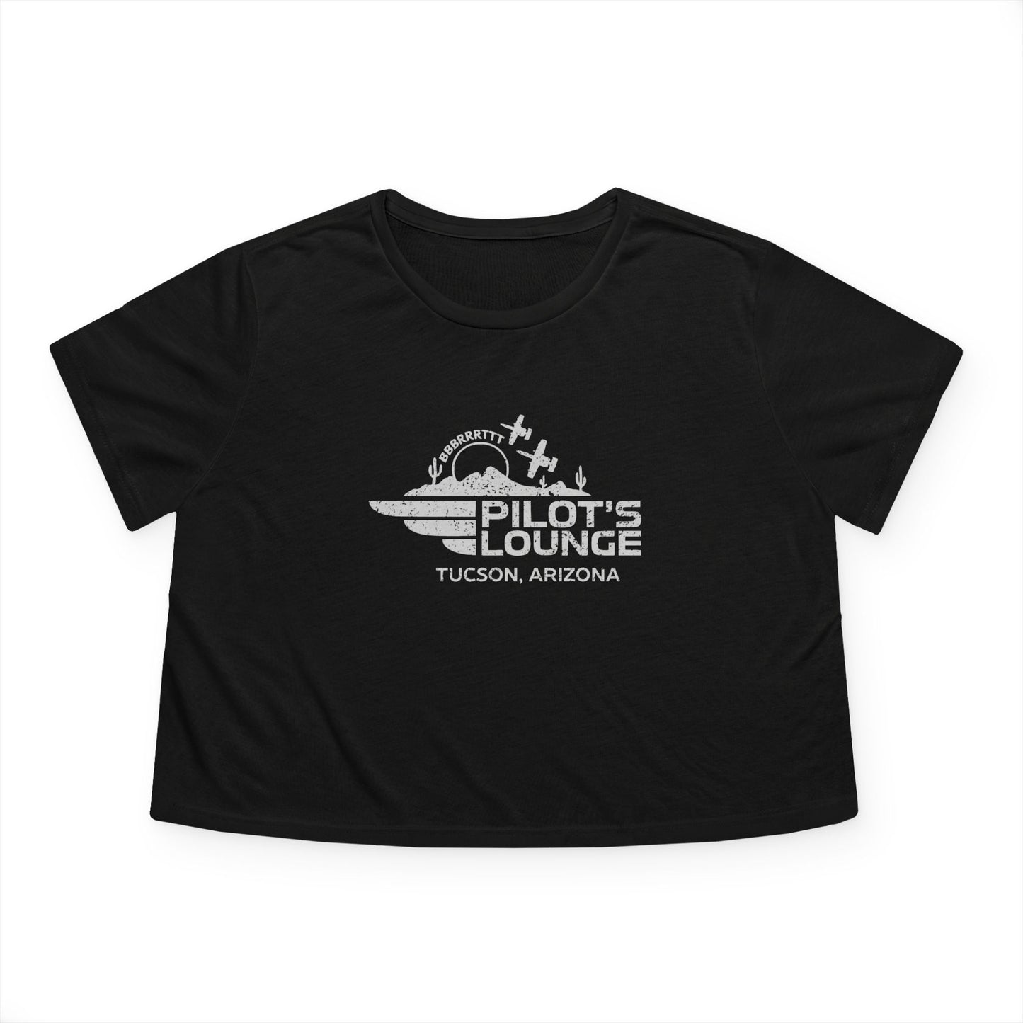 Pilot's Lounge Women's Flowy Cropped Tee