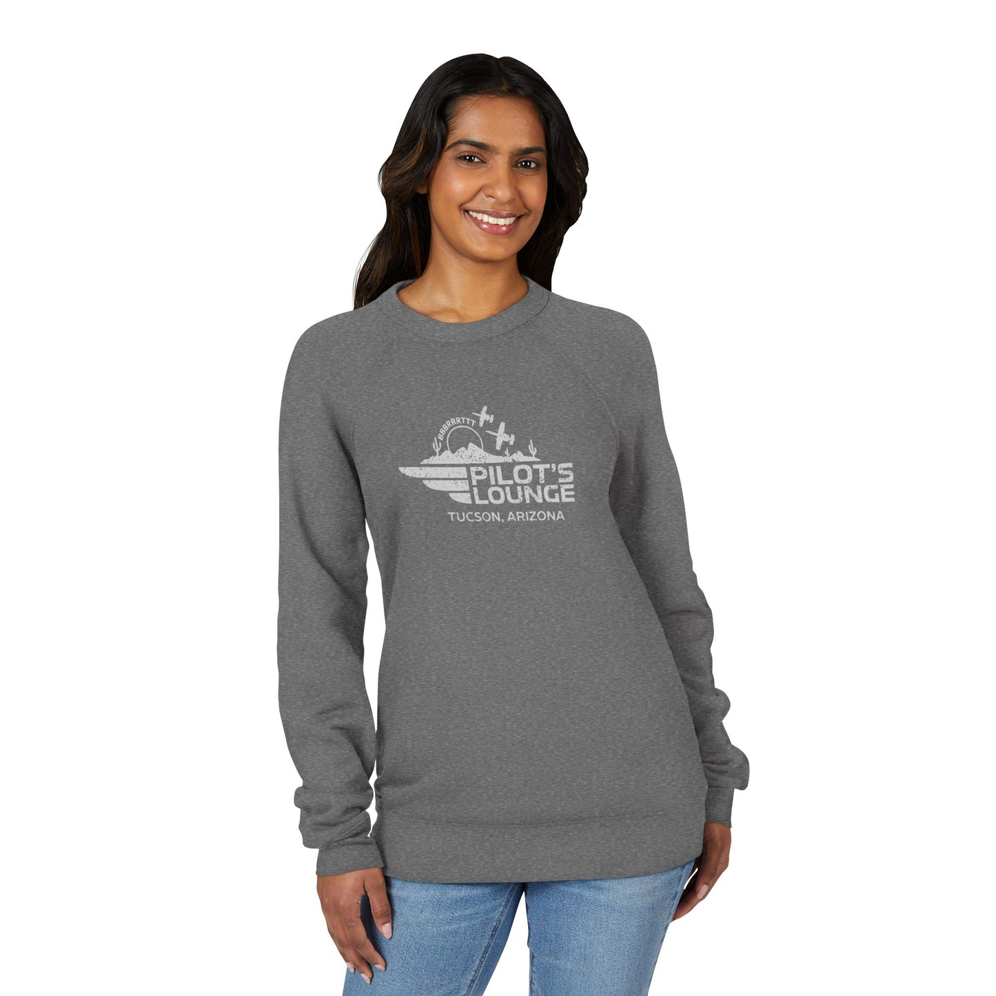 Pilot's Lounge Unisex Sponge Fleece Raglan Sweatshirt