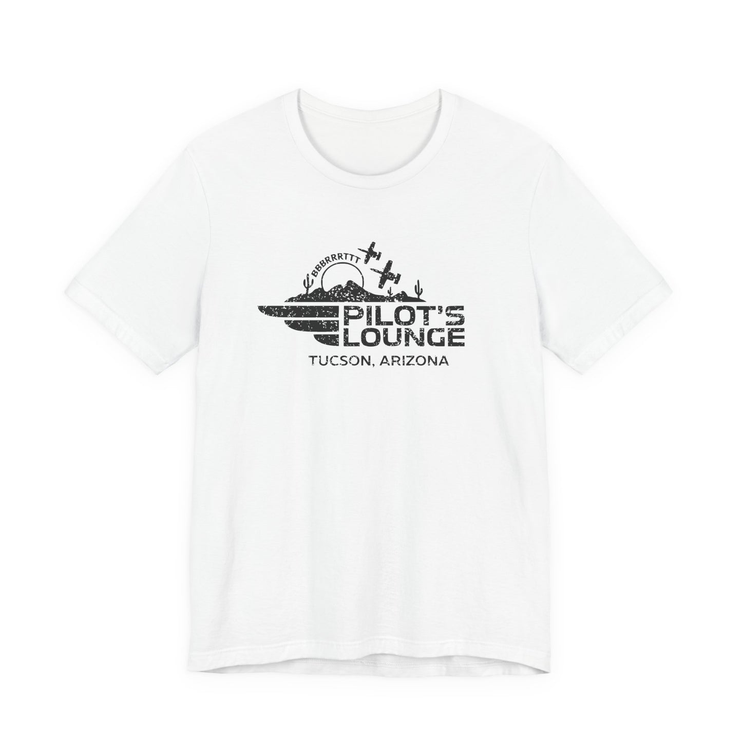Pilot's Lounge Distressed Logo Tee