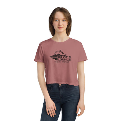 Pilot's Lounge Women's Flowy Cropped Tee