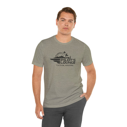 Pilot's Lounge Distressed Logo Tee