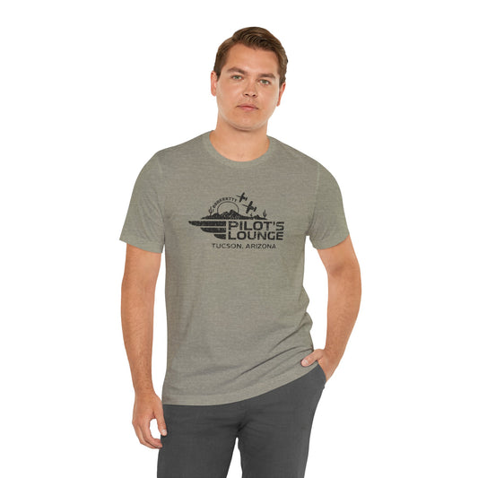 Pilot's Lounge Distressed Logo Tee