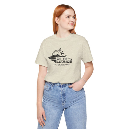 Pilot's Lounge Distressed Logo Tee