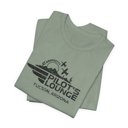 Pilot's Lounge Distressed Logo Tee
