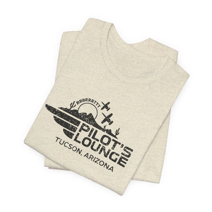 Pilot's Lounge Distressed Logo Tee