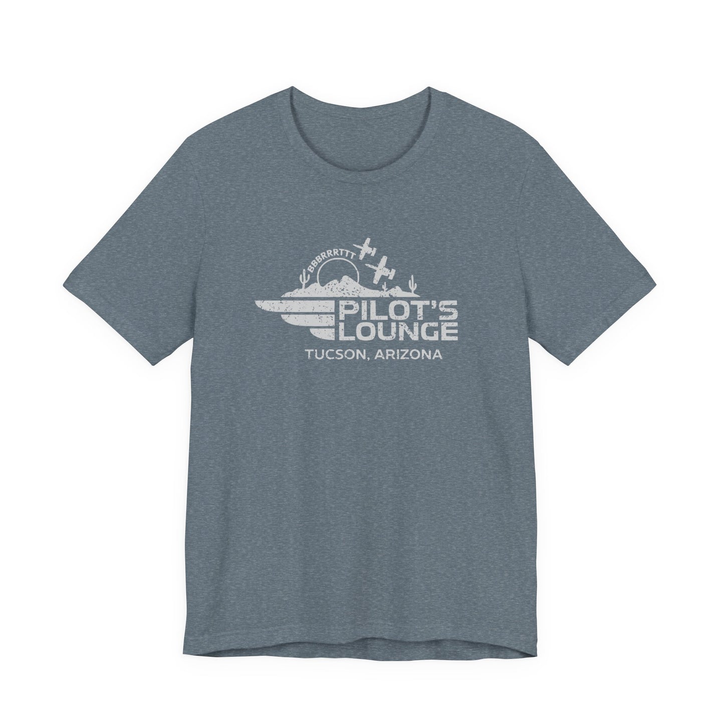 Pilot's Lounge Distressed Logo Tee