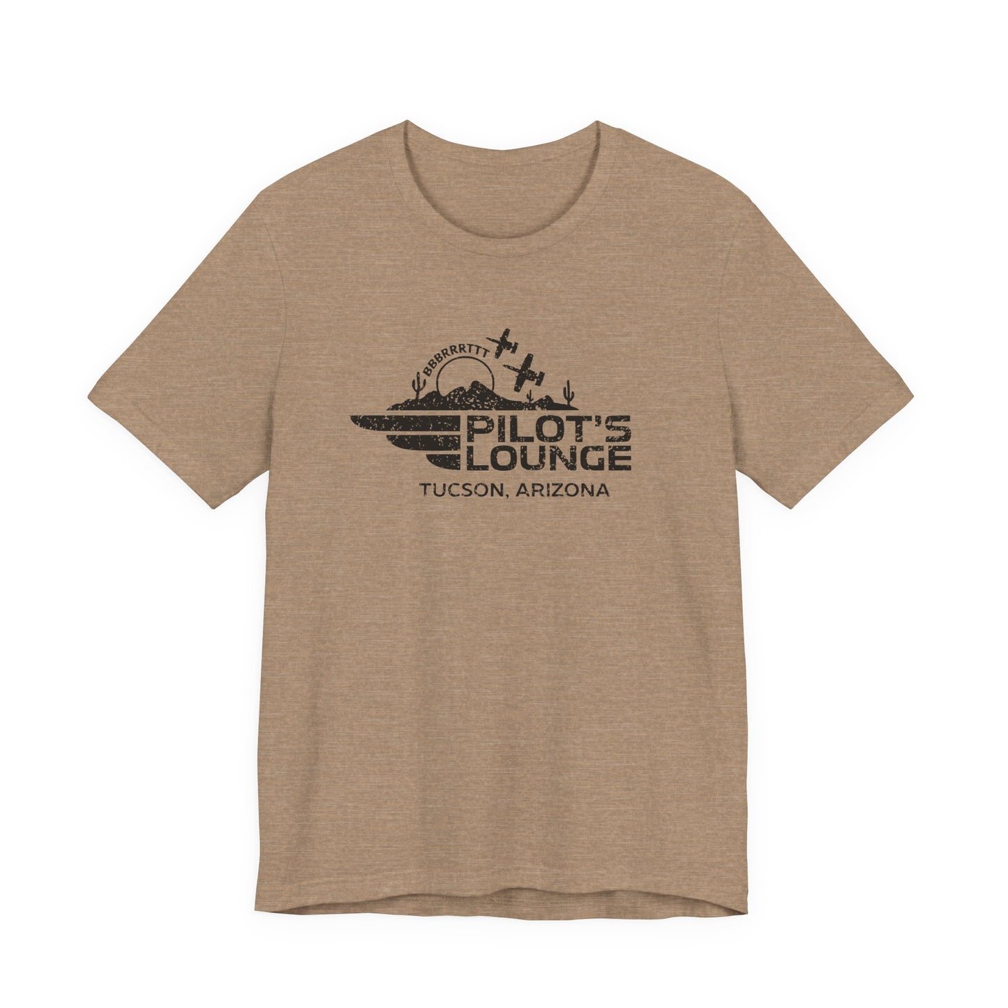 Pilot's Lounge Distressed Logo Tee