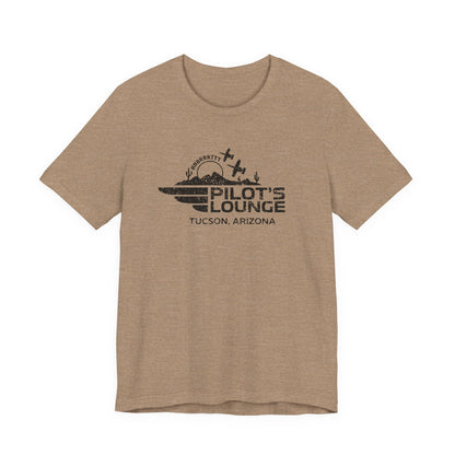 Pilot's Lounge Distressed Logo Tee