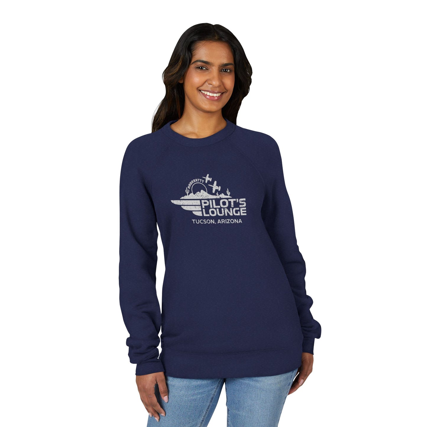 Pilot's Lounge Unisex Sponge Fleece Raglan Sweatshirt