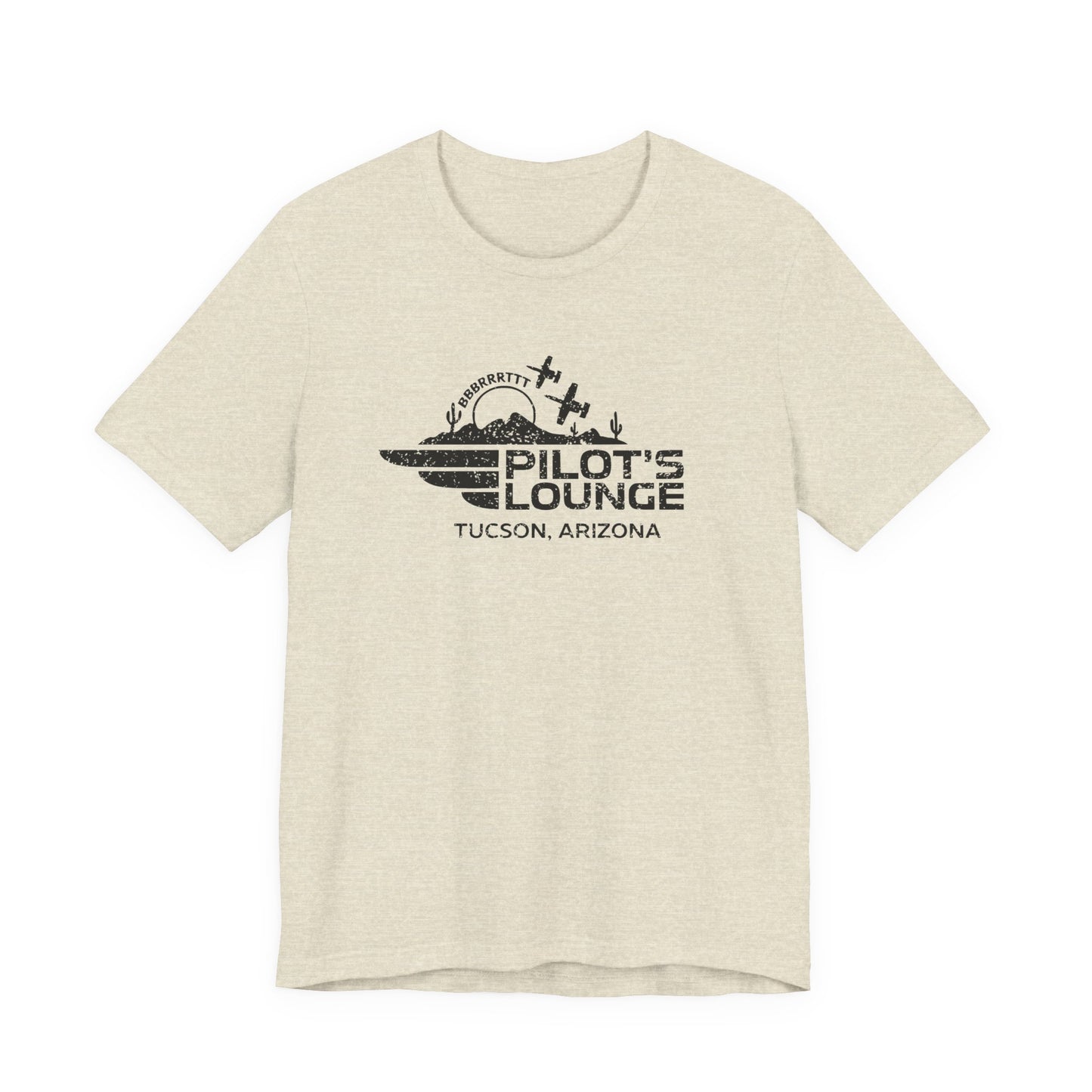 Pilot's Lounge Distressed Logo Tee