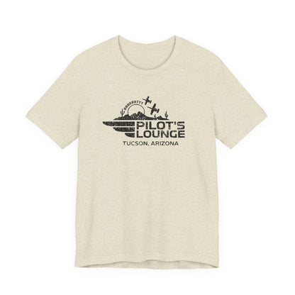 Pilot's Lounge Distressed Logo Tee