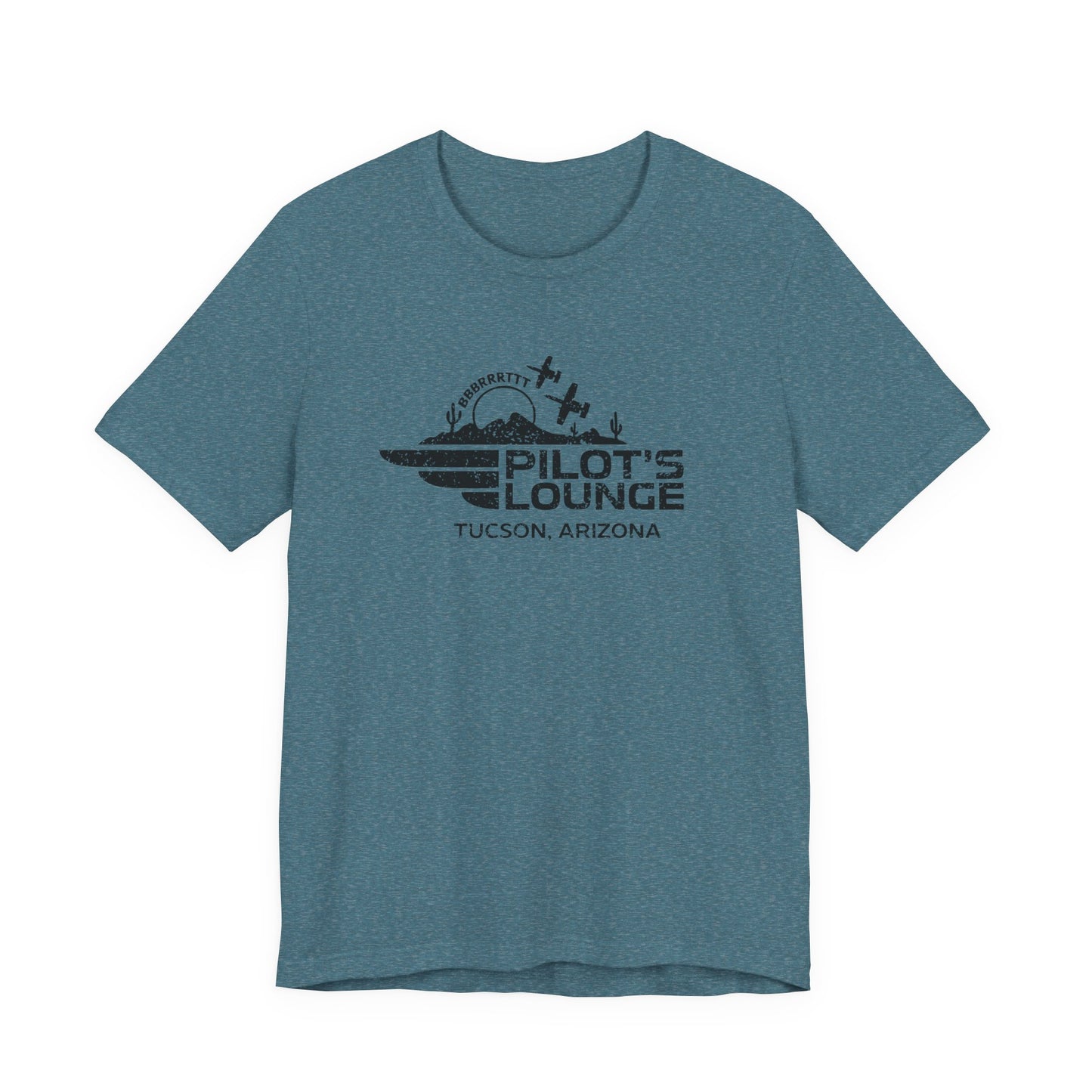 Pilot's Lounge Distressed Logo Tee