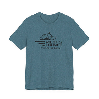 Pilot's Lounge Distressed Logo Tee
